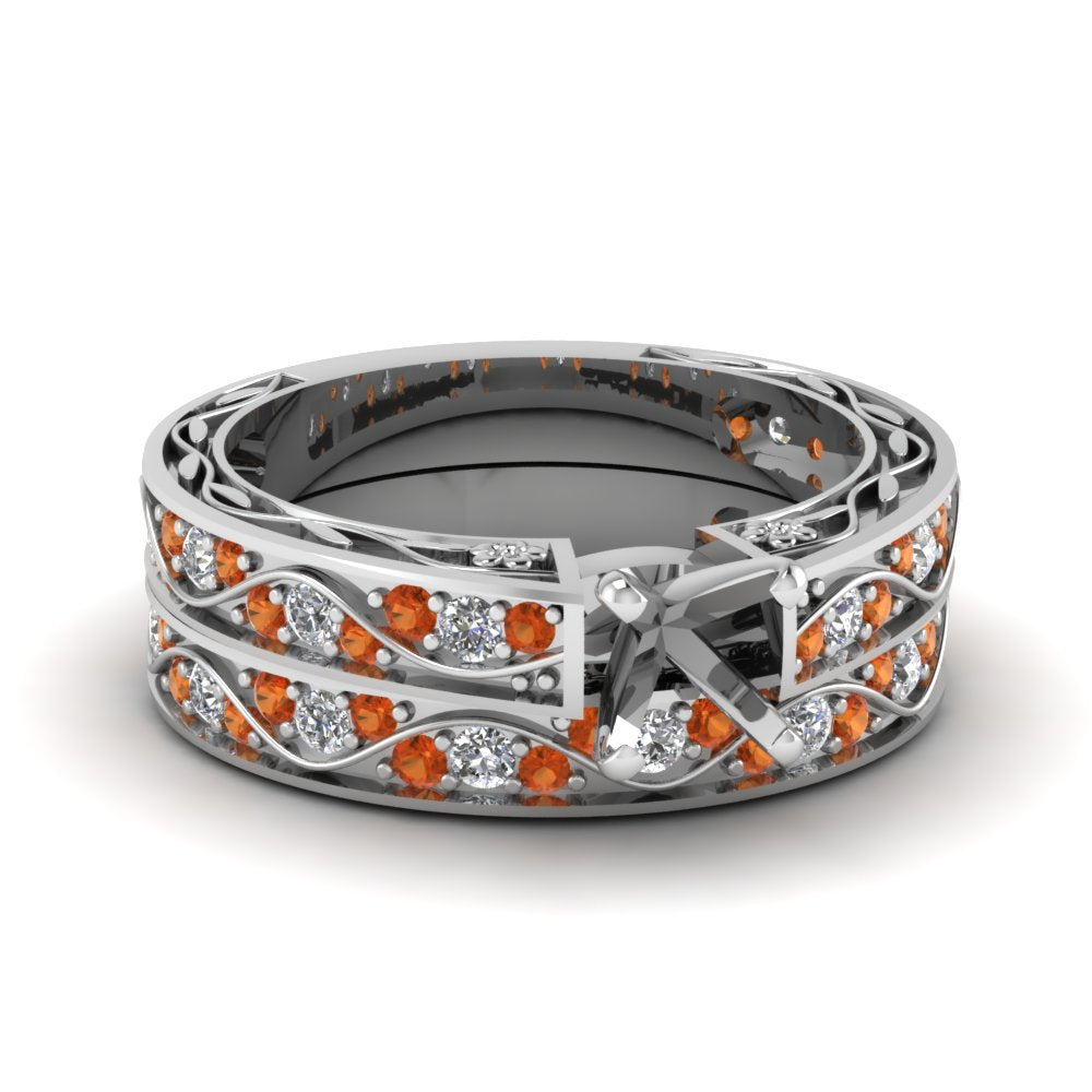 semi-mount-white-diamond-shank-wave-wedding-set-with-orange-sapphire-in-950-Platinum-FDENS3543SMGSAOR-NL-WG
