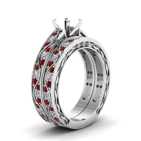 semi-mount-white-diamond-shank-wave-wedding-set-with-red-ruby-in-950-Platinum-FDENS3543SMGRUDRANGLE2-NL-WG