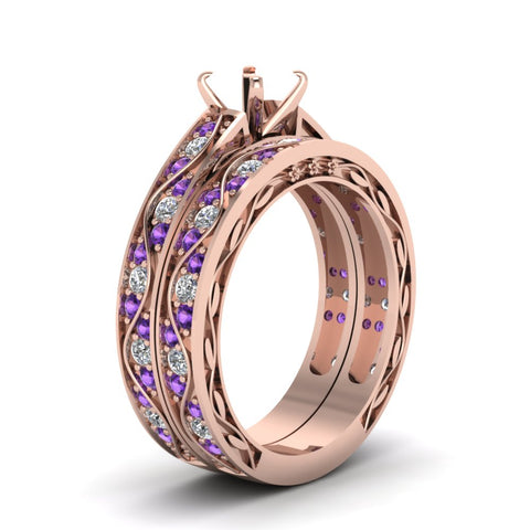 semi-mount-white-diamond-shank-wave-wedding-set-with-violac-topaz-in-14K-rose-gold-FDENS3543SMGVITOANGLE2-NL-RG