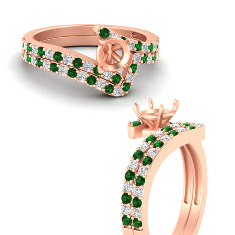 semi-mount-white-diamond-wedding-ring-sets-with-emerald-in-FDENS3007ROSMGEMGR-NL-RG