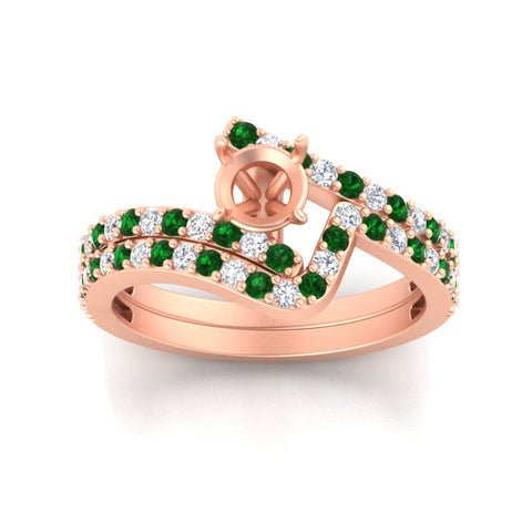 semi-mount-white-diamond-wedding-ring-sets-with-emerald-in-FDENS3007ROSMGEMGR-NL-RG