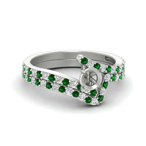 semi-mount-white-diamond-wedding-ring-sets-with-emerald-in-FDENS3007ROSMGEMGR-NL-WG