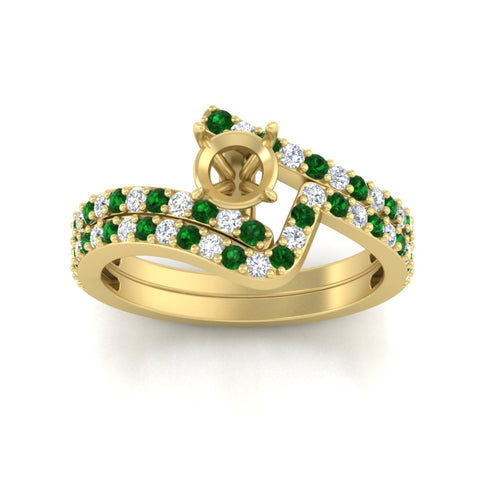 semi-mount-white-diamond-wedding-ring-sets-with-emerald-in-FDENS3007ROSMGEMGR-NL-YG