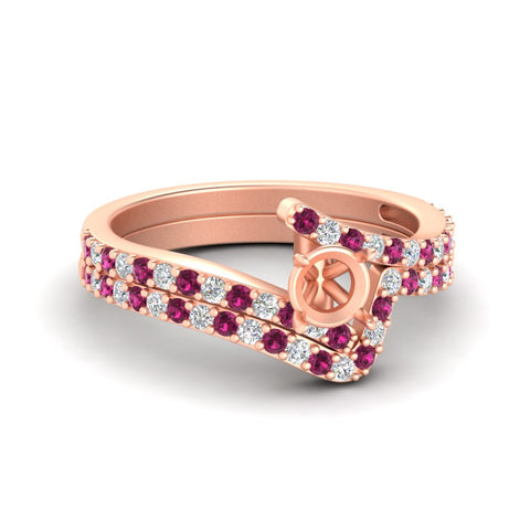 semi-mount-white-diamond-wedding-ring-sets-with-pink-sapphire-in-FDENS3007ROSMGSADRPI-NL-RG