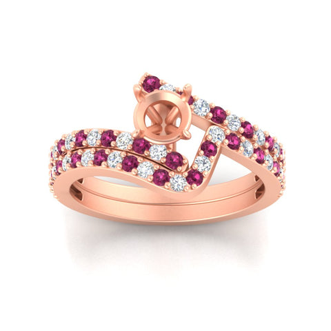 semi-mount-white-diamond-wedding-ring-sets-with-pink-sapphire-in-FDENS3007ROSMGSADRPI-NL-RG