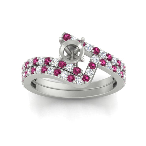 semi-mount-white-diamond-wedding-ring-sets-with-pink-sapphire-in-FDENS3007ROSMGSADRPI-NL-WG