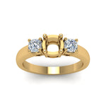 Load image into Gallery viewer, Semi Mount Classic Cushion Cut 3 Stone Ring