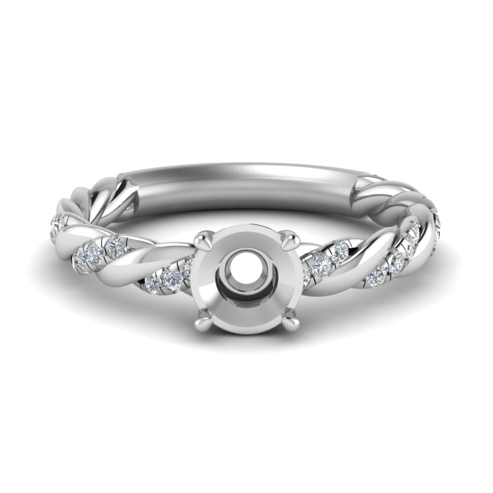 Twisted Vine Semi Mount Engagement Ring