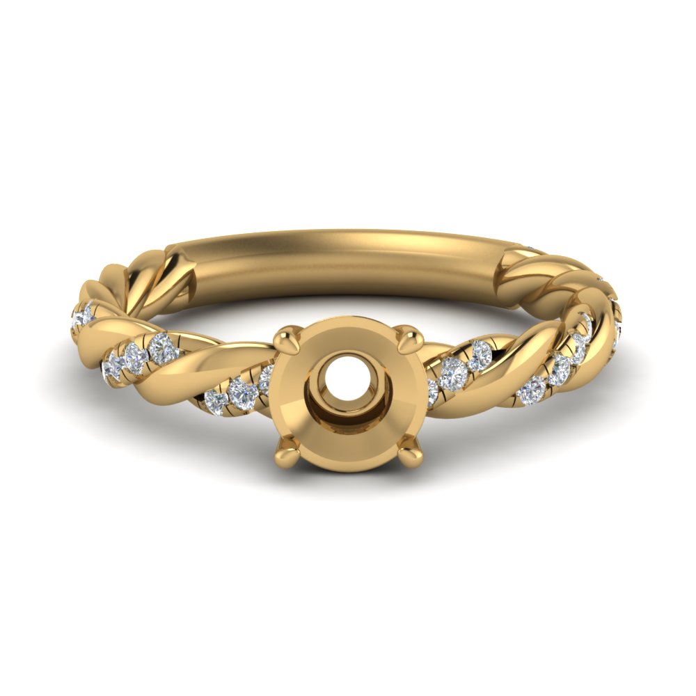 Twisted Vine Semi Mount Engagement Ring