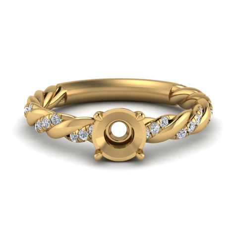 Twisted Vine Semi Mount Engagement Ring