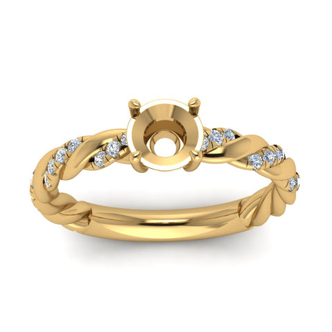 Twisted Vine Semi Mount Engagement Ring