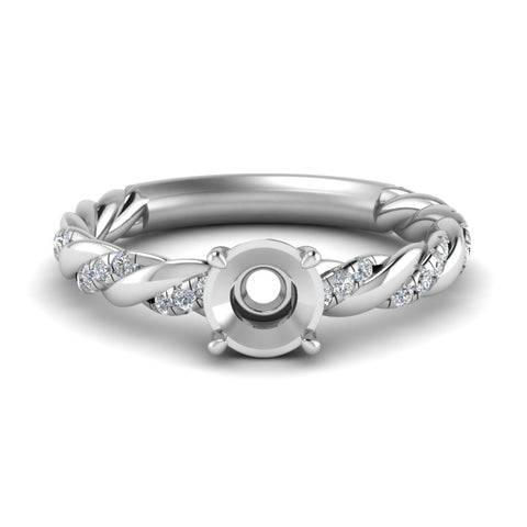 Twisted Vine Semi Mount Engagement Ring