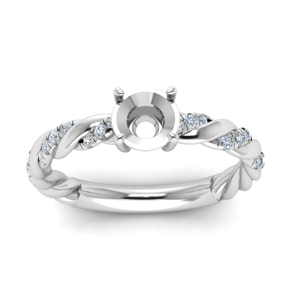 Twisted Vine Semi Mount Engagement Ring