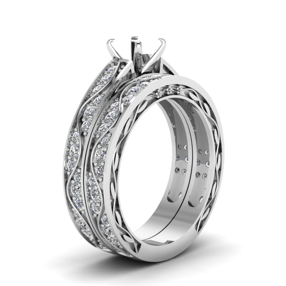 semi-mount-with-white-diamond-shank-wave-wedding-set-in-14K-white-gold-FDENS3543SMANGLE2-NL-WG