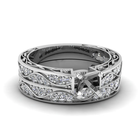 semi-mount-with-white-diamond-shank-wave-wedding-set-in-950-Platinum-FDENS3543SM-NL-WG