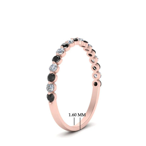 Shared Prong Half Eternity Diamond Band