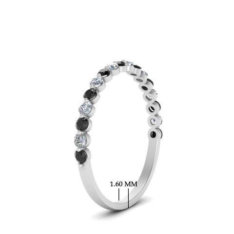 Shared Prong Half Eternity Diamond Band