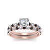 Load image into Gallery viewer, shared-prong-asscher-engagement-and-wedding-ring-set-with-black-diamond-in-FDENS3023ASGBLACK-NL-RG