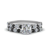 Load image into Gallery viewer, shared-prong-asscher-engagement-and-wedding-ring-set-with-black-diamond-in-FDENS3023ASGBLACK-NL-WG