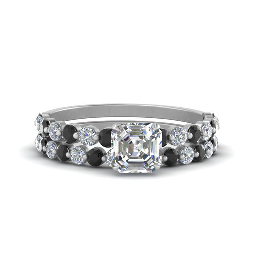 shared-prong-asscher-engagement-and-wedding-ring-set-with-black-diamond-in-FDENS3023ASGBLACK-NL-WG