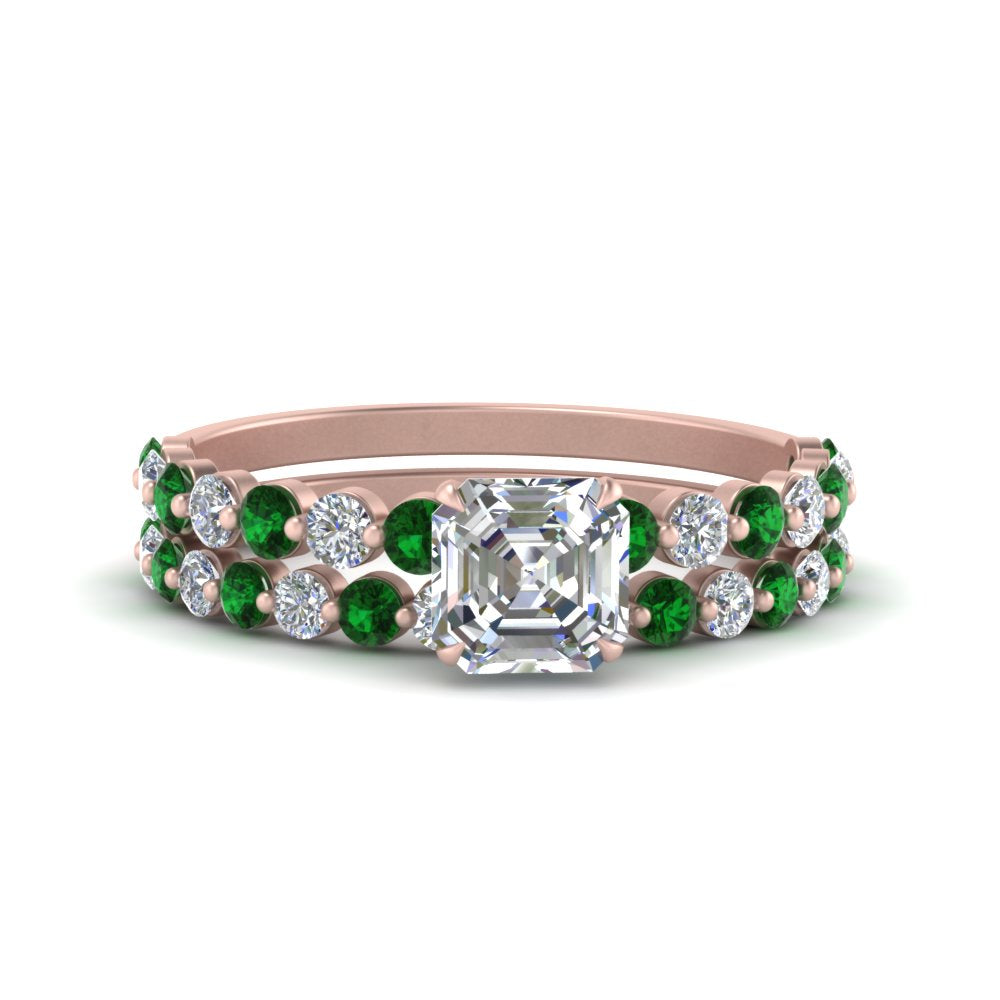 shared-prong-asscher-engagement-and-wedding-ring-set-with-emerald-in-FDENS3023ASGEMGR-NL-RG