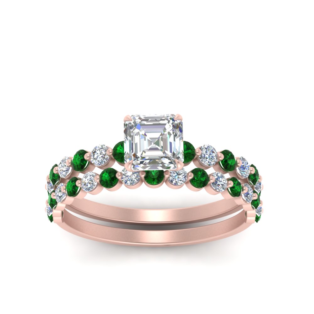 shared-prong-asscher-engagement-and-wedding-ring-set-with-emerald-in-FDENS3023ASGEMGR-NL-RG