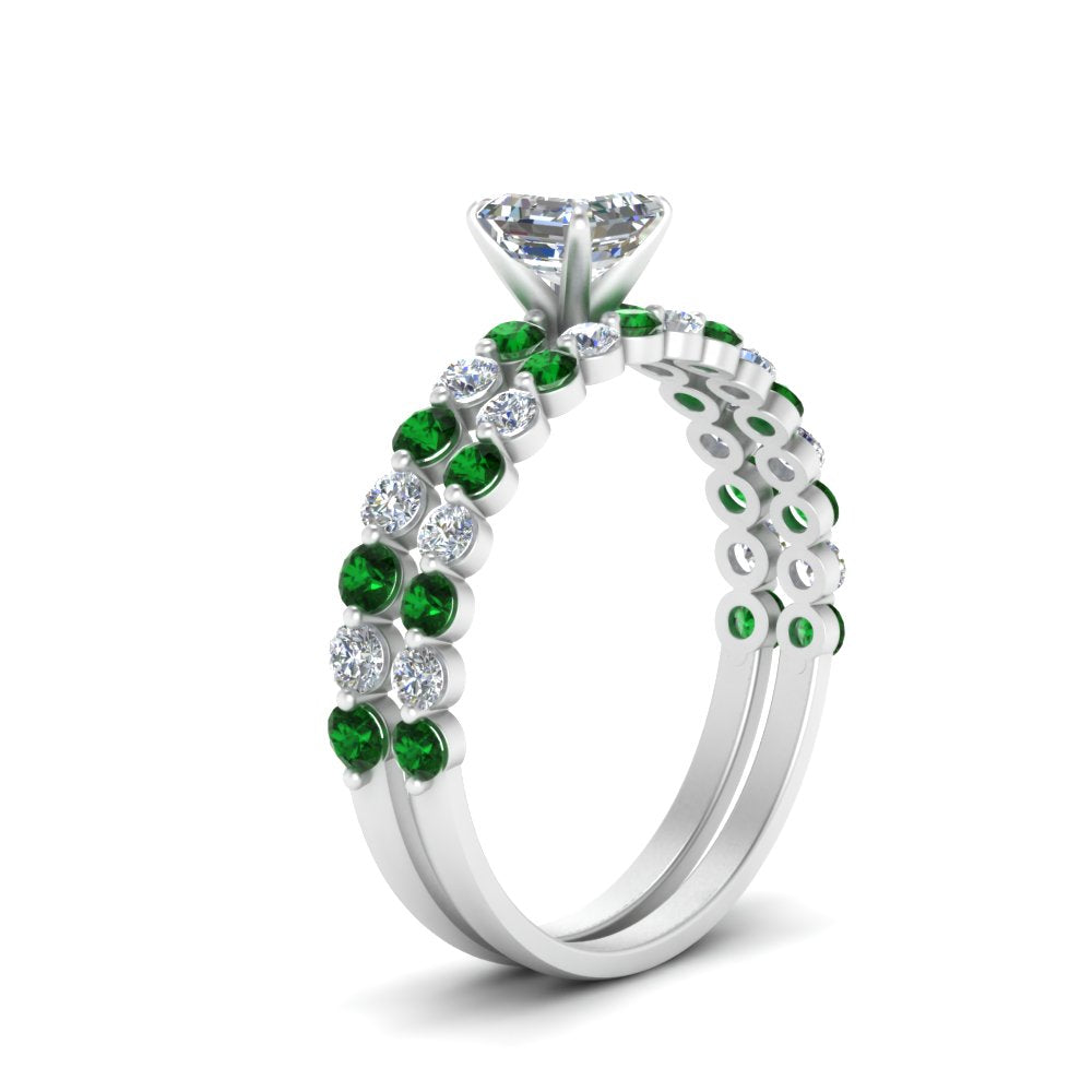 shared-prong-asscher-engagement-and-wedding-ring-set-with-emerald-in-FDENS3023ASGEMGR-NL-WG