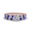 Load image into Gallery viewer, shared-prong-asscher-engagement-and-wedding-ring-set-with-sapphire-in-FDENS3023ASGSABL-NL-RG
