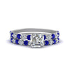 Load image into Gallery viewer, shared-prong-asscher-engagement-and-wedding-ring-set-with-sapphire-in-FDENS3023ASGSABL-NL-WG