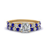 Load image into Gallery viewer, shared-prong-asscher-engagement-and-wedding-ring-set-with-sapphire-in-FDENS3023ASGSABL-NL-YG