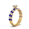 Load image into Gallery viewer, shared-prong-asscher-engagement-and-wedding-ring-set-with-sapphire-in-FDENS3023ASGSABL-NL-YG