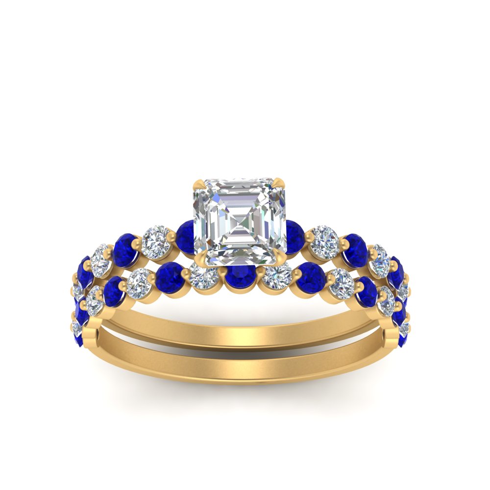 shared-prong-asscher-engagement-and-wedding-ring-set-with-sapphire-in-FDENS3023ASGSABL-NL-YG