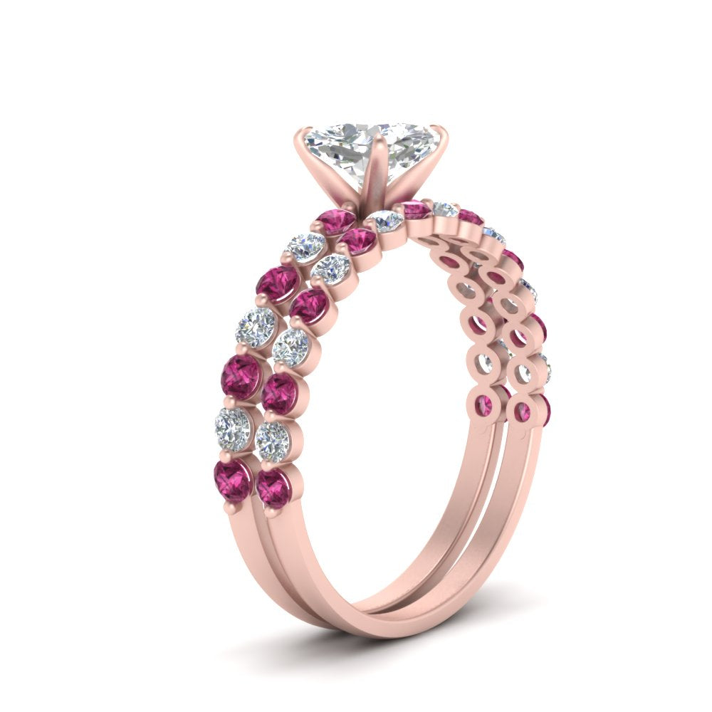 shared-prong-cushion-engagement-and-wedding-ring-set-with-pink-sapphire-in-FDENS3023CUGSADRPI-NL-RG