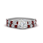 Load image into Gallery viewer, shared-prong-cushion-engagement-and-wedding-ring-set-with-ruby-in-FDENS3023CUGRUDR-NL-WG
