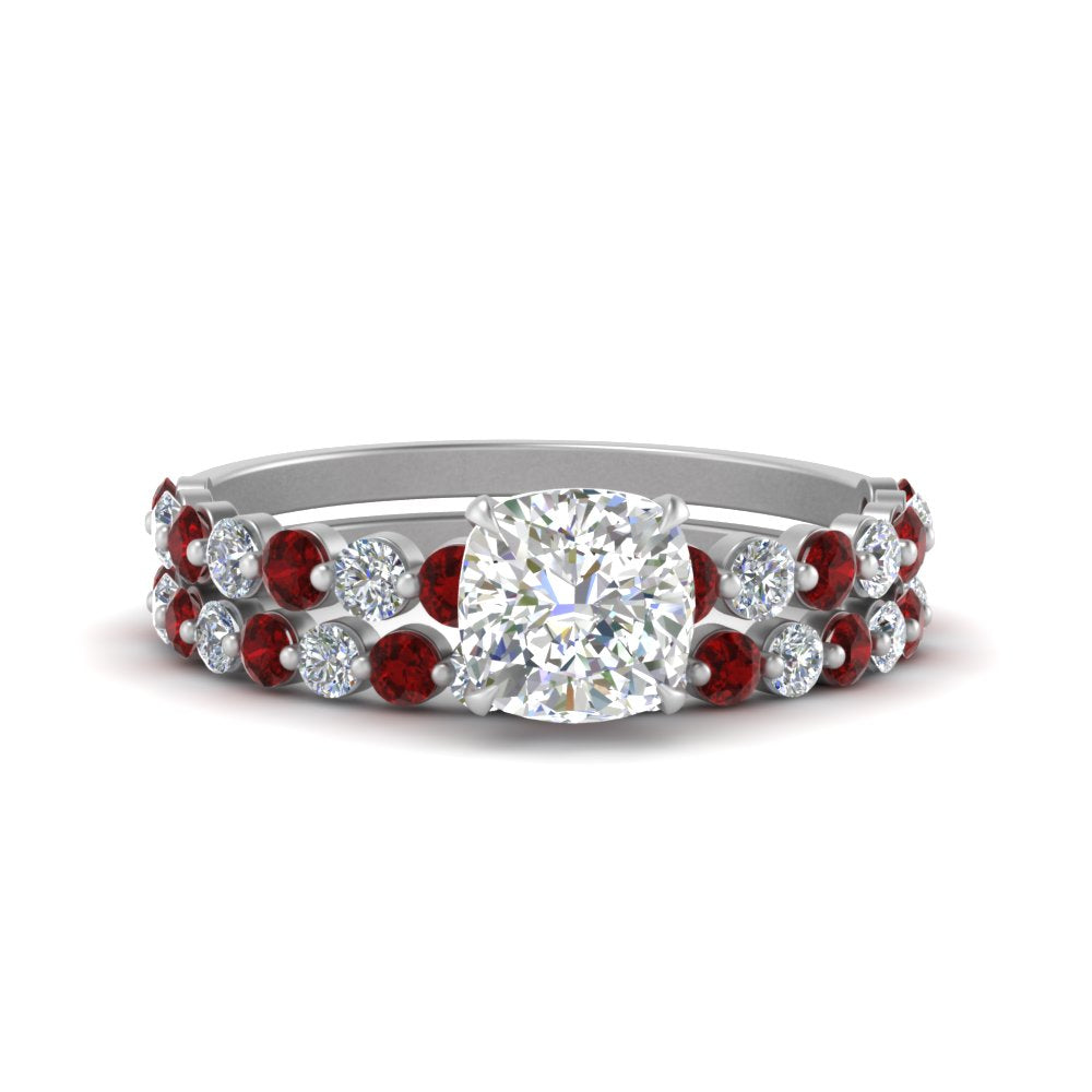 shared-prong-cushion-engagement-and-wedding-ring-set-with-ruby-in-FDENS3023CUGRUDR-NL-WG