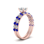 Load image into Gallery viewer, shared-prong-cushion-engagement-and-wedding-ring-set-with-sapphire-in-FDENS3023CUGSABL-NL-RG
