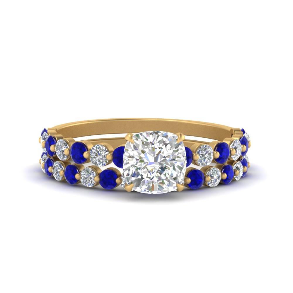 shared-prong-cushion-engagement-and-wedding-ring-set-with-sapphire-in-FDENS3023CUGSABL-NL-YG