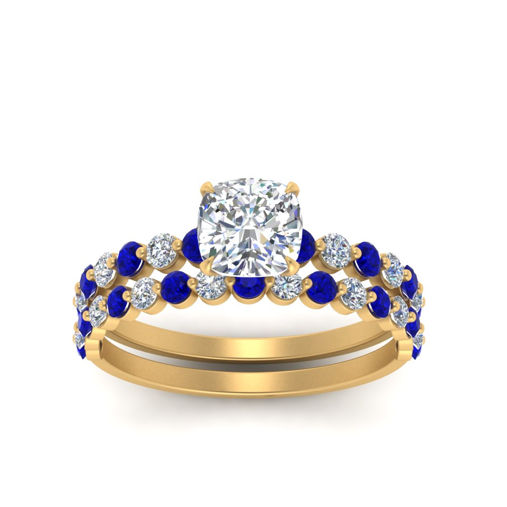 shared-prong-cushion-engagement-and-wedding-ring-set-with-sapphire-in-FDENS3023CUGSABL-NL-YG