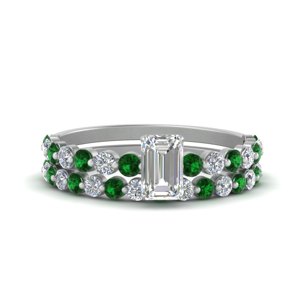 shared-prong-emerald-cut-engagement-and-wedding-ring-set-with-emerald-in-FDENS3023EMGEMGR-NL-WG