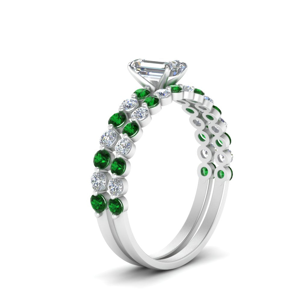 shared-prong-emerald-cut-engagement-and-wedding-ring-set-with-emerald-in-FDENS3023EMGEMGR-NL-WG