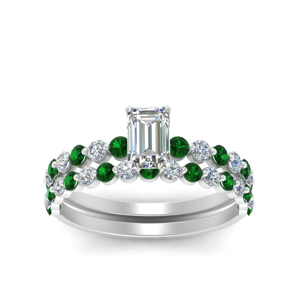 shared-prong-emerald-cut-engagement-and-wedding-ring-set-with-emerald-in-FDENS3023EMGEMGR-NL-WG