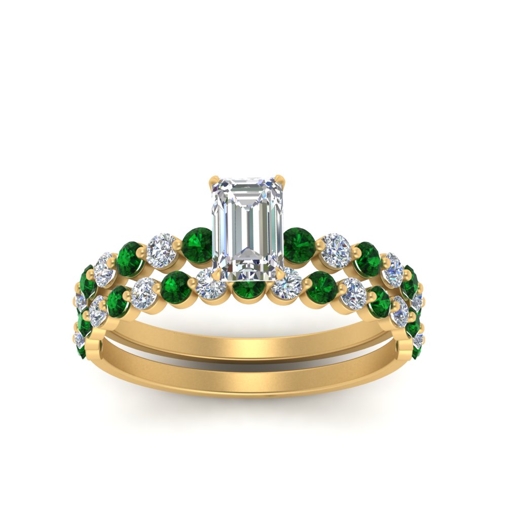 shared-prong-emerald-cut-engagement-and-wedding-ring-set-with-emerald-in-FDENS3023EMGEMGR-NL-YG