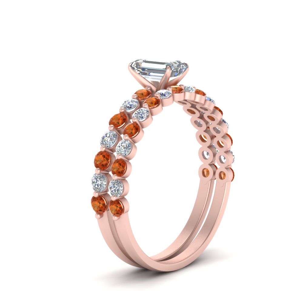 shared-prong-emerald-cut-engagement-and-wedding-ring-set-with-orange-sapphire-in-FDENS3023EMGSAOR-NL-RG
