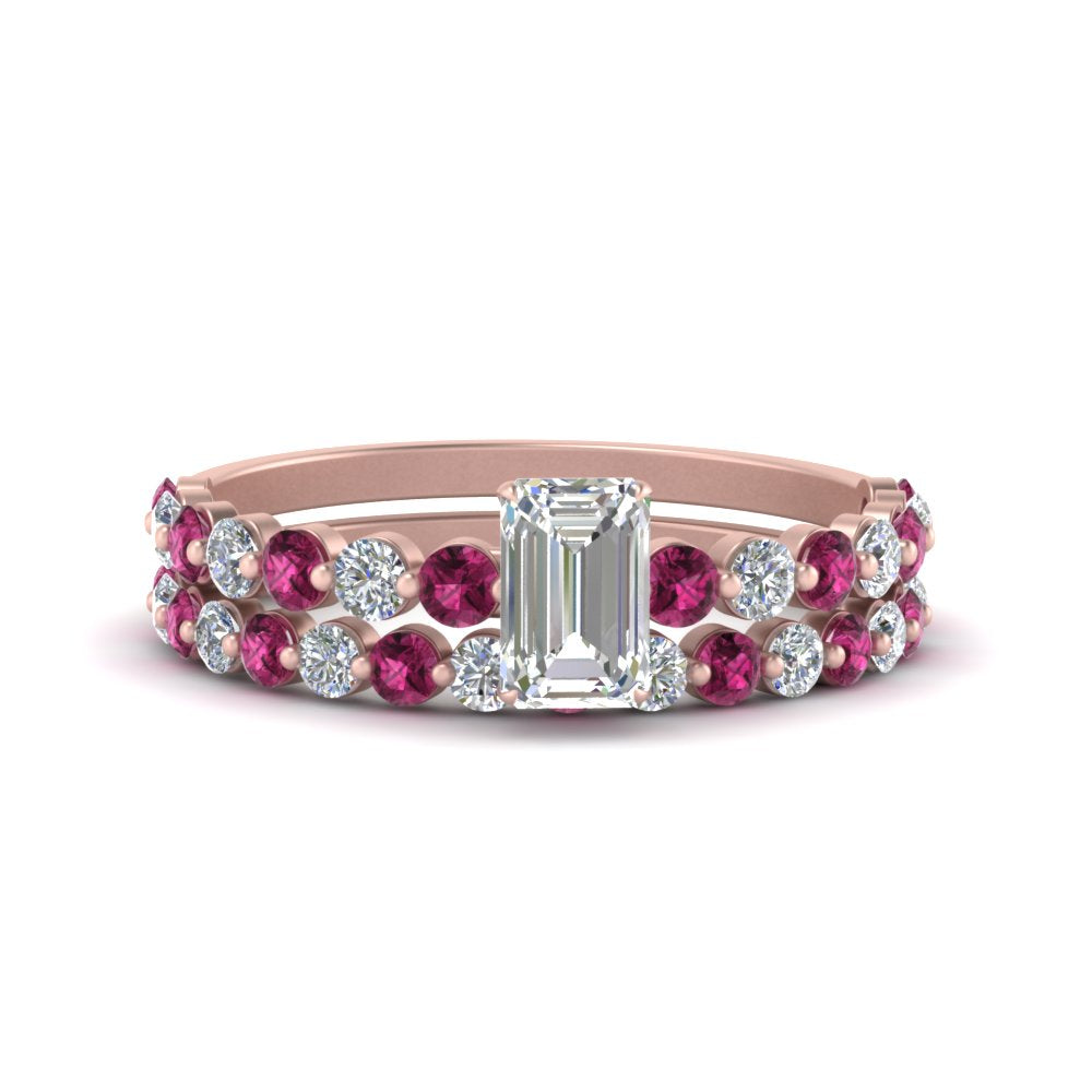 shared-prong-emerald-cut-engagement-and-wedding-ring-set-with-pink-sapphire-in-FDENS3023EMGSADRPI-NL-RG