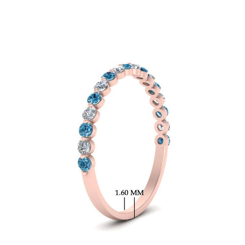 Shared Prong Half Eternity Diamond Band