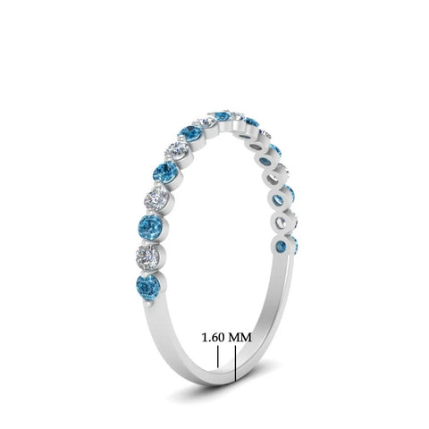 Shared Prong Half Eternity Diamond Band