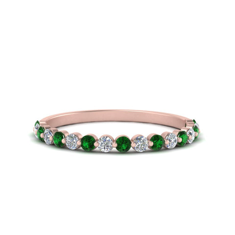 shared-prong-half-eternity-diamond-band-with-emerald-in-rose-gold-FDENS3023BGEMGR-NL-RG
