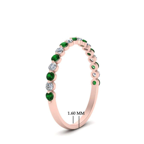 Shared Prong Half Eternity Diamond Band