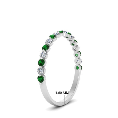 Shared Prong Half Eternity Diamond Band