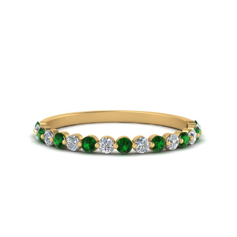 shared-prong-half-eternity-diamond-band-with-emerald-in-yellow-gold-FDENS3023BGEMGR-NL-YG